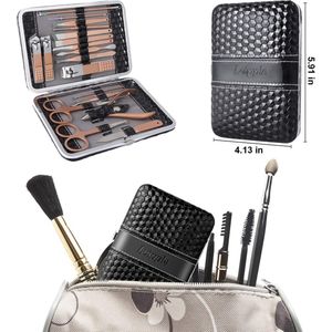 Professionele Manicureset - Manicure Set, Professionele Pedicure Kit, Nagelverzorging Gereedschap 18 Pieces