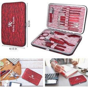 Professionele Manicureset - Manicure Set, Professionele Pedicure Kit, Nagelverzorging Gereedschap 16Pcs