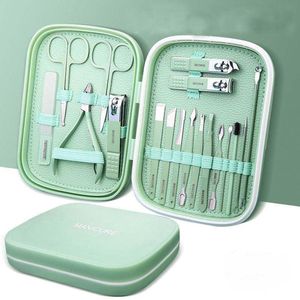 Professionele Manicureset - Manicure Set, Professionele Pedicure Kit, Nagelverzorging Gereedschap 18-in-1