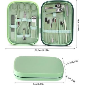 manicure set -Wenkbrauwverzorgingsset, Roestvrijstalen Nagelverzorgingstools 22