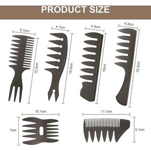 Salon kammen haarkammen haarkammen haarkam kapper kam set 6