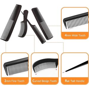 Salon kammen haarkammen haarkammen haarkam kapper kam set 4