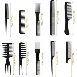 Salon kammen haarkammen haarkammen haarkam kapper kam set 10