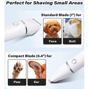 hond trimmer - Hondenpoottrimmer, stille hondentondeuse, pootscheerapparaat voor honden, katten, poten, ogen, oren, gezicht