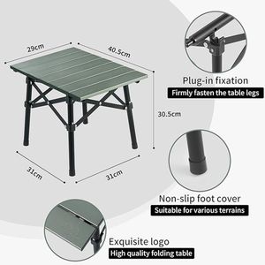 draagbare campingtafel voor strand, wandelen, trekking, picknick, backpacking, camping, sportevenementen ‎40.5 x 29 x 30.5 cm