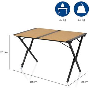 draagbare campingtafel voor strand, wandelen, trekking, picknick, backpacking, camping, sportevenementen 70 x 70 x 110 cm