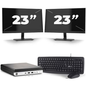 Fujitsu LifeBook U728 - Intel Core i7-8e Generatie - 12 inch - 16GB RAM - 256GB SSD - Windows 11 + 3x 23 inch Monitor Nette Staat