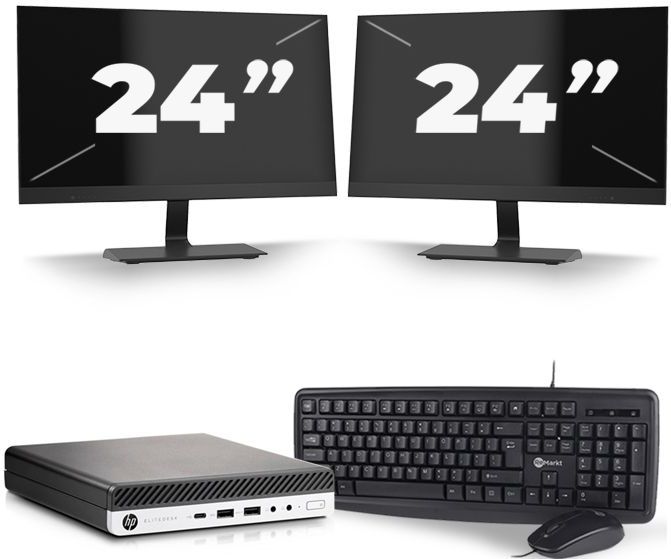 Fujitsu LifeBook U728 - Intel Core i7-8e Generatie - 12 inch - 16GB RAM - 256GB SSD - Windows 11 + 3x 24 inch Monitor Nette Staat