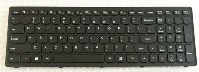Notebook keyboard for Lenovo IdeaPad G500S G505S S500 Z510 Flex 15 black frame backlit