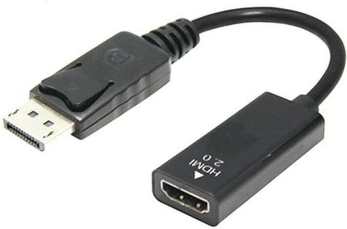 DisplayPort Male to HDMI 2.0 Female Adapter Cable, 4K UHD Support, Black