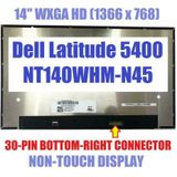 14" LED WXGA Matte Bottom Right EDP 30Pin Screen NO Brackets Back fold