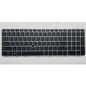 Notebook keyboard for HP EliteBook 850 G3 G4 ZBook 15u G3 with pointer silver frame backlit OEM