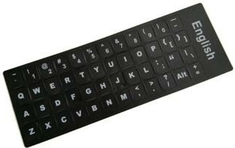 Notebook Keyboard Stickers US Black-White