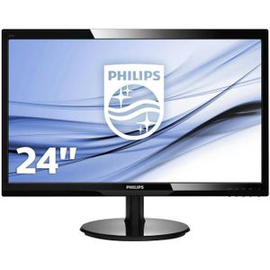 Philips 246V5LSB - 24 inch - 1920x1080 - DVI - VGA - Zwart Nette Staat