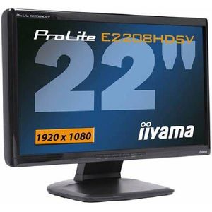 Iiyama E2208HDS - 22 inch - 1920x1080 - Zwart Zichtbaar gebruikt