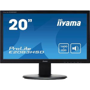 Iiyama e2083hsd - 20 inch - 1600x900 - Zwart Zichtbaar gebruikt