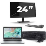 HP ProBook 645 G4 - AMD Ryzen 5 2500U - 14 inch - 8GB RAM - 240GB SSD - Windows 10 + 1x 24 inch Monitor Zichtbaar gebruikt