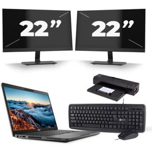 Dell Latitude 5400 - Intel Core i5-8e Generatie - 14 inch - 16GB RAM - 256GB SSD - Windows 11 + 2x 22 inch Monitor Zichtbare schade