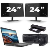 Dell Latitude 5400 - Intel Core i5-8e Generatie - 14 inch - 16GB RAM - 256GB SSD - Windows 11 + 2x 24 inch Monitor Zichtbare schade