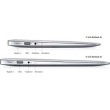 Apple MacBook Air (13 inch, 2014) - Intel Core i5 - 4GB RAM - 256GB SSD - 1x Thunderbolt 1 - Zilver Zichtbaar gebruikt