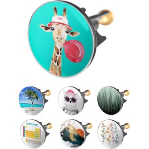 Wastafelstop 40 mm giraffe – roestvrij stalen excenterstop met extra zware messing schroef voor stabiele grip | Universele afvoerstop voor wastafels