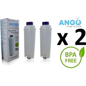 2 x ANGO waterfilter voor Delonghi koffiemachine. Vervanging voor DeLonghi DLS C002 / SER 3017.