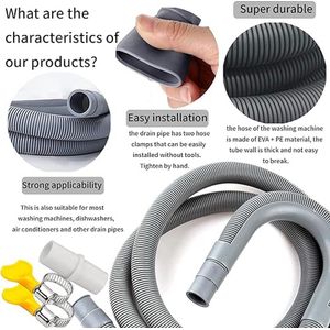 veiligheidsinlaatslang, Aquastop slang voor wasmachines en vaatwassers/wasmachines 2m