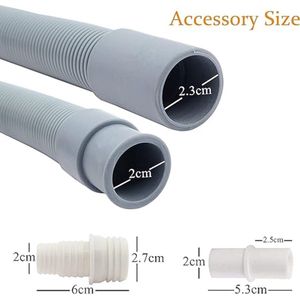 Afvoerslangen - wasmachine slang / verlengstuk, voor wasmachine, droger, vaatwasser - Uitgebreide set afvoerslangen1.5m