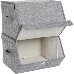 kledingopbergbox \ Opvouwbare Opbergbakken Kastorganizer \ Kledingopbergzakken Set of 2