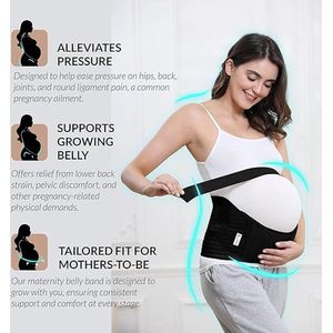Mammy Vrouwen Zwangerschapsbuikband - Licht en Ademende Buiksteunband voor Zwangere Vrouwen XXL