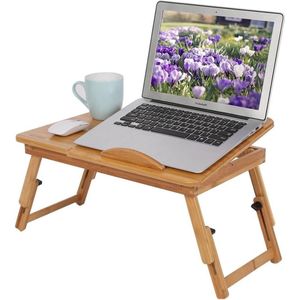 Laptoptafel voor bed, opvouwbare bedtafel,Laptoptafel for your bed, inklapbare laptoptafel - ontbijttafel met inklapbare poten