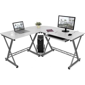 monitorstandaard, pc-tafel, gamingtafel voor thuiskantoor, Bureau, computertafel 150D x 138W x 75H centimetres