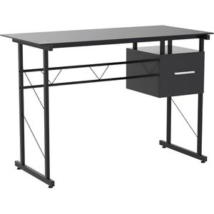 monitorstandaard, pc-tafel, gamingtafel voor thuiskantoor, Bureau, computertafel 55D x 110W x 75H centimetres