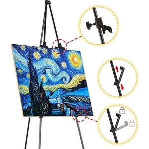 fotostandaard - geschikt voor kunstschilderen en buitenreclame, Schildersezels / Easels for every size ‎90 x 90 x 160 cm /2