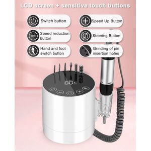 Nagelvijl voor Acryl-, Gel- en Natuurlijke Nagels 35000rpm