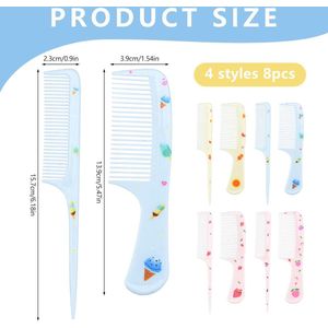 kammen set -Professionele stylingkammenset , 8-delige