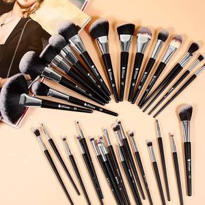 professionele make-up-kwastenset, eersteklas synthetische kwasten, voor poeder, vloeibare crème, gezicht, oogschaduw, cosmetische kwast 32