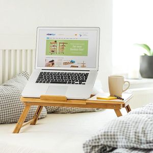Laptoptafel voor bed, opvouwbare bedtafel,Laptoptafel for your bed, inklapbare laptoptafel - ontbijttafel met inklapbare poten 72.5D x 35W x 30.5H centimetres