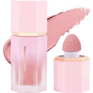 Vloeibare Blush Voor Wangen, Zachte CrèMe Vloeibare Blush Stick Met Fijne Glitters, Natuurlijk Ogende Gezicht Wang Tint Blush Make-Up, Langdurige Mengbare Lichtgewicht Hydraterende Schoonheidsmake-Up Voor Wangen (Hexagon 05#mystery)