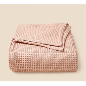 The Baby Supply wafel wiegdeken Donker Roze