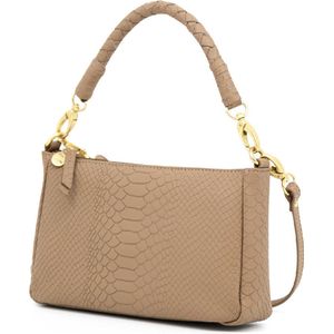 MŌSZ Dames Tassen / Schoudertas / Handtas - Leer - Coco S- Taupe