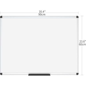 droog uitwisbaar en magnetisch - Magnetische whiteboard voor thuis of op kantoor. 90 x 60cm