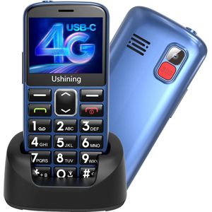 Mobiele Telefoon - Senioren Telefoon - 4G LTE - Met Noodoproepfunctie - Grote Toetsen