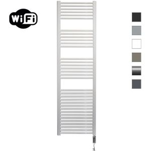 Elektrische radiator sanicare hwv met wifi 172x45 cm wit 920w met thermostaat chroom rechtsonder