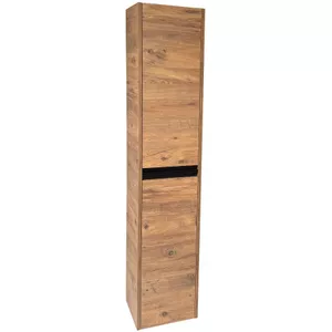 Ben Limara Badkamerkast - 35x29x165 Cm - Eiken - Kolomkast Badkamer Hoog Opbergkast