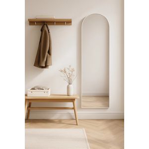 Art Deco Spiegel Met Metalen Rand, 57 X 36 Cm, Uit Engeland