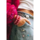 Bonnie Studios - Phil - Armband - Bordeauxrood - Goudgeplateerd