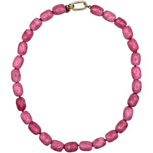 Bonnie Studios - William - Ketting - Roze - Gemaakt van RVS