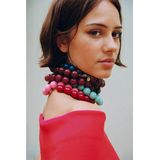 Bonnie Studios - Wilma - Ketting - Bordeauxrood - Goudkleurig