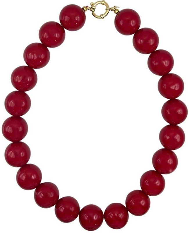 Bonnie Studios - Wilma - Ketting - Bordeauxrood - Goudkleurig